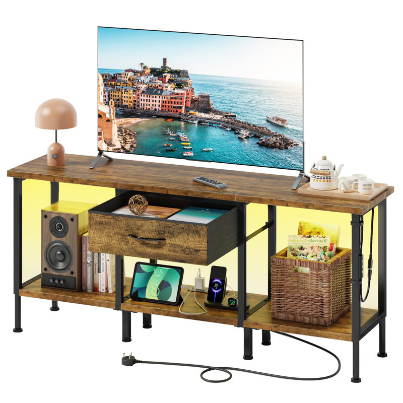 Unfinished TV Stand for TVs up to 55", Brown