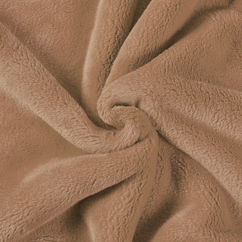 Couverture en flanelle de lait, Très grand californien, Brun