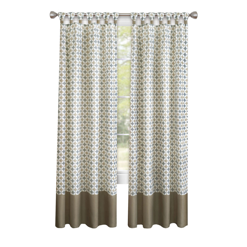 Panneau de rideau simple semi-transparent avec pattes Abbieleigh, L 50 po x L 84 po, Pes