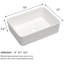 Lavabo de salle de bain rectangulaire en céramique blanche 19 "x 15" - Conception moderne avec une grande résistance aux acides et un récipient à faible capacité d'absorption d'eau pour une excellente consommation contemporaine