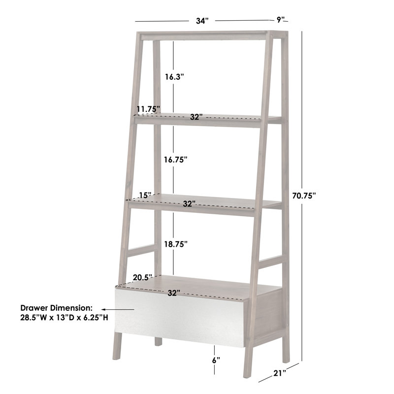 Heyward Solid Wood Base Leaning / Ladder Desk