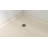 DreamLine SlimLine 36 inch D x 36 inch W x 2 3/4 inch H Biscuit Neo-Angle Shower Base with 2 inch Polished Nickel Corner Round Drain-118321743