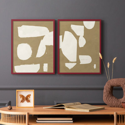 Impression encadrée ChunkyAb AbstractI-Premium - prête à être accrochée - aucun clou requis - aucun clou requis