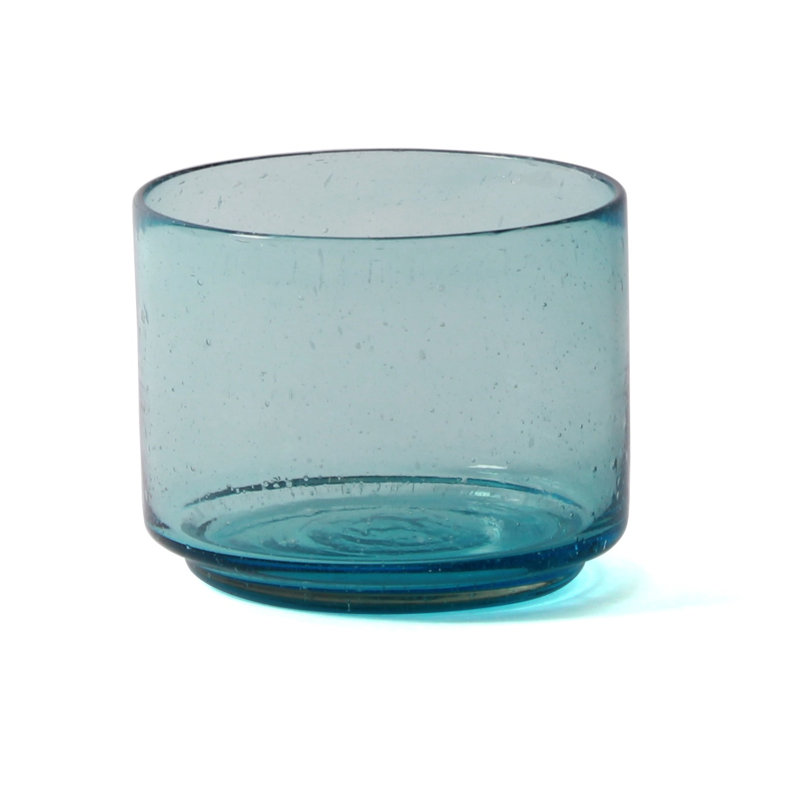 Vase de table en verre Revive, Petit, Aigue-marine