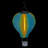 13"H Solar Hot Air Balloon with Flame LED Lights-95851383