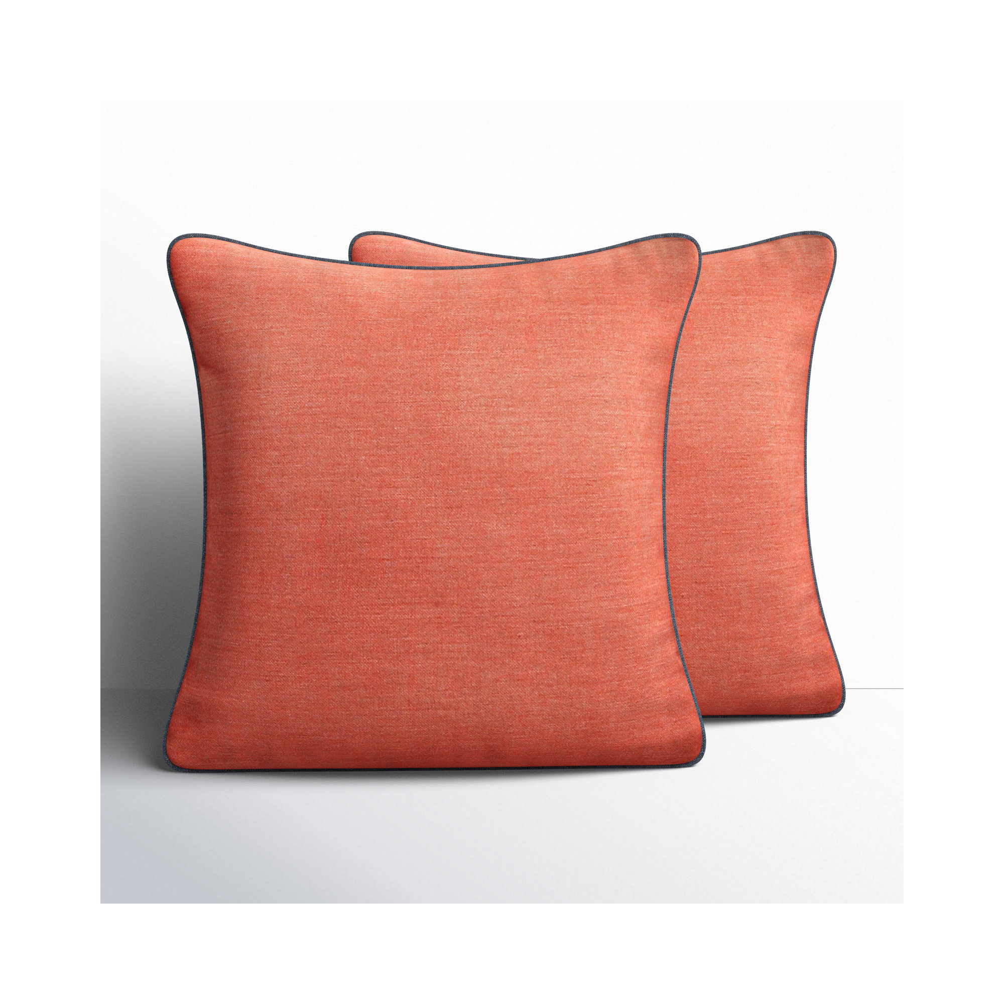 Jaclyn Sunbrella® Indoor/Outdoor Throw Pillow, Blue/Coral, 20" x 20"