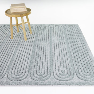 Ettore Teal Modern Arches Area Rug