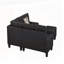 Canapé modulaire 6 pièces, noir-125924068