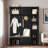 4-in-1 Hall Tree With Padded Bench, 4 Hooks And Multi-tier Storage Shelves-231798404