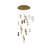 Transitional 18-Light Glass Chandelier 
