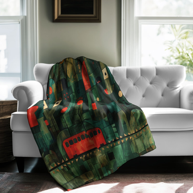 Ruby Railway - 1 Piece Premium Sherpa Blanket, Queen