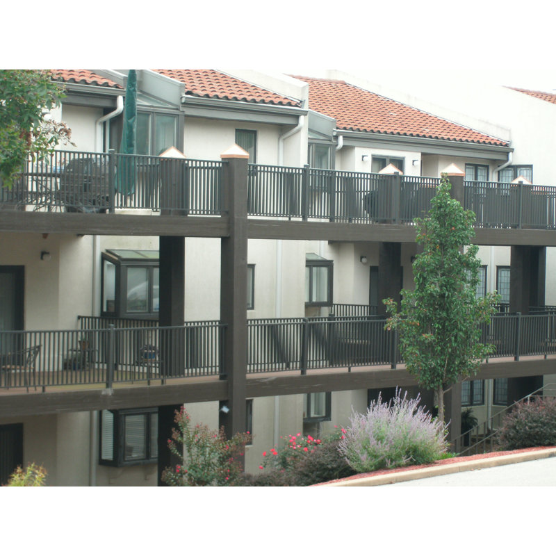 Ensemble de balustrade en aluminium bronze anthracite l 6 pi x H 42 po ModVue, H 3,5 pi x l 6 pi x P 3 po, Bronze anthracite