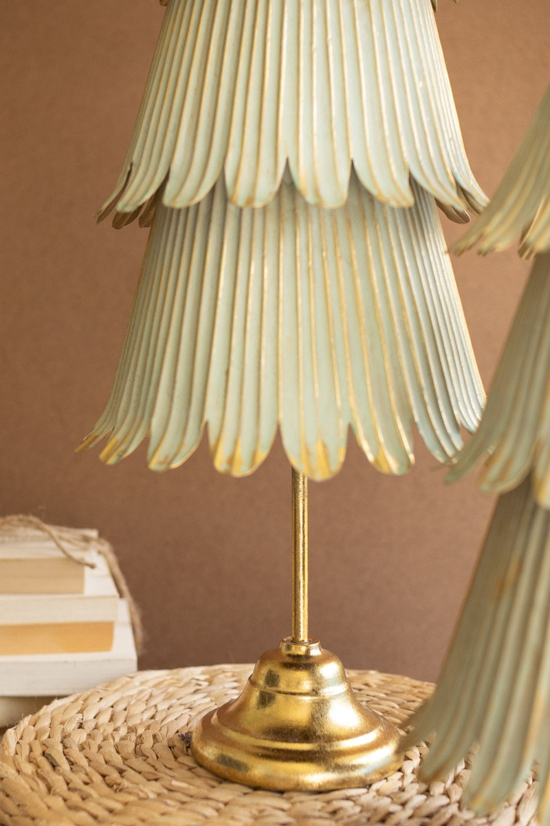 2-Piece Rustic Gold Tabletop Tree Set