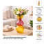 Vase | Vase en verre Long Long Gleaming | Centre de table décoratif élégant | 14 pouces-1468364909