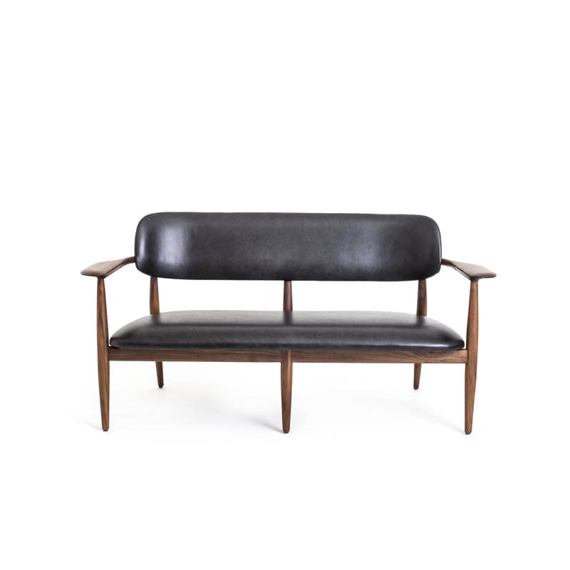 Slow Upholstered Bench, Onyx Oak, Omega Tabac