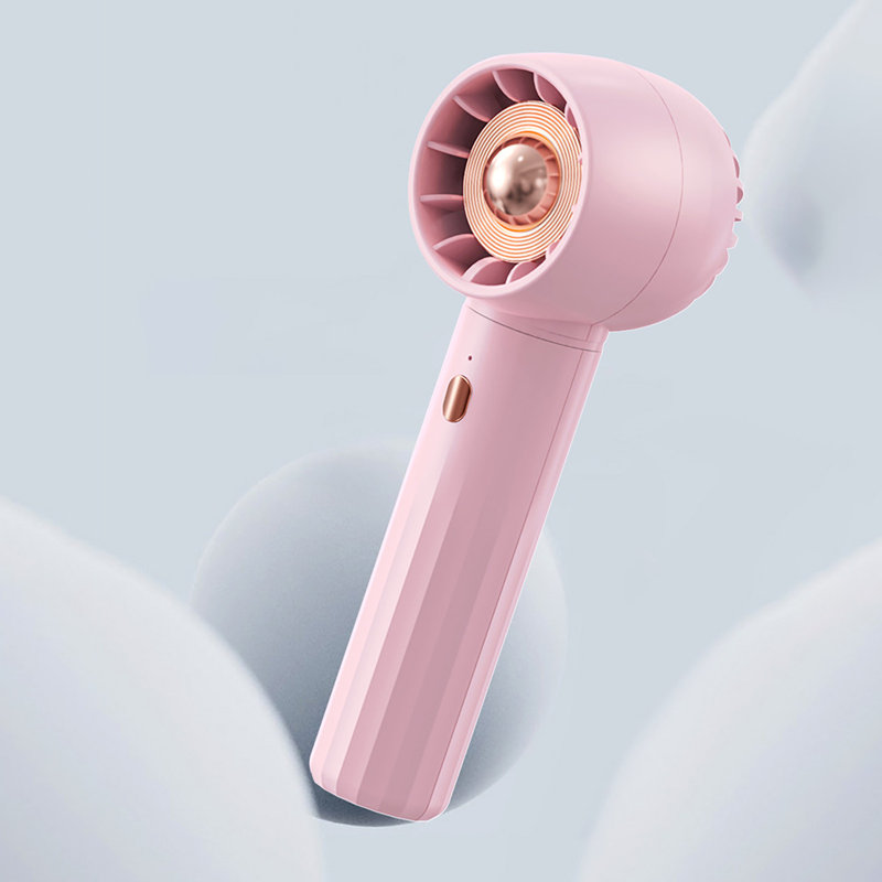 Kbndieu New Turbine Small Fan USB Charging Handheld Mini Fan Desktop Small Fan, pink