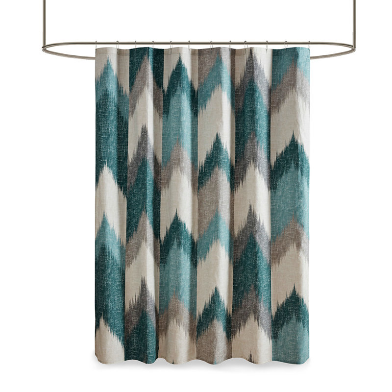 Rideau de douche en coton, Turquoise