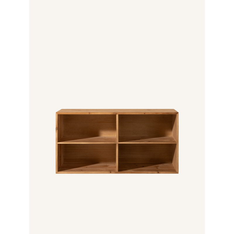 35.4" W Vintage 4-Cubby Open Storage Cabinet