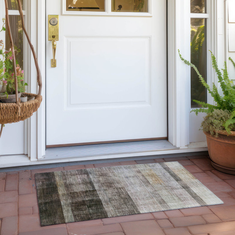 Tapis intérieur / extérieur Charlack avec envers antidérapant, Rectangle 1 pi 8 po x 2 pi 6 po