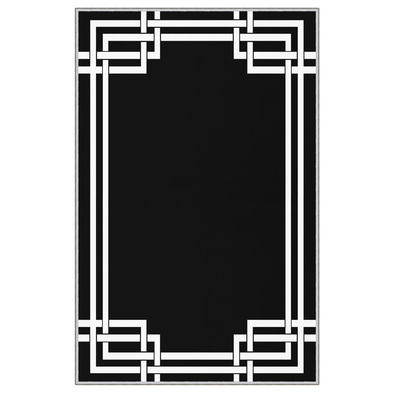 Tapis tissé de qualité supérieure (1,6 x 2,6 pieds), 100% polyester, d'une hauteur de poils de 0,3 po | Pois antibactérien antidérapant en PVC | Lavable à la machine, impression numérique 3D | Idéal pour le salon, la chambre à coucher et le vesti