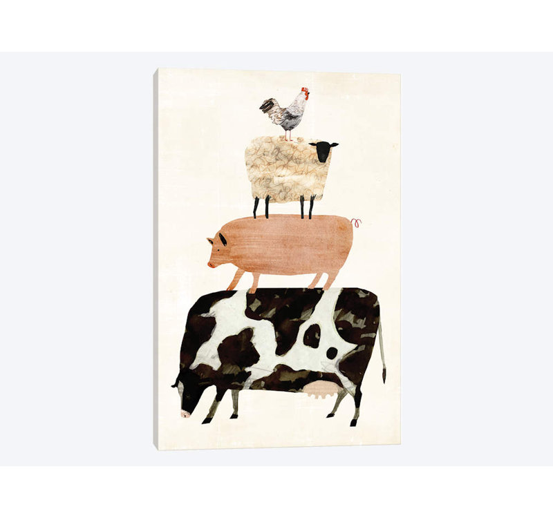 «Barnyard Buds III», impression sur toile, H 12 po x l 8 po x P 0,75 po, Toile tendue, Pas de tapis