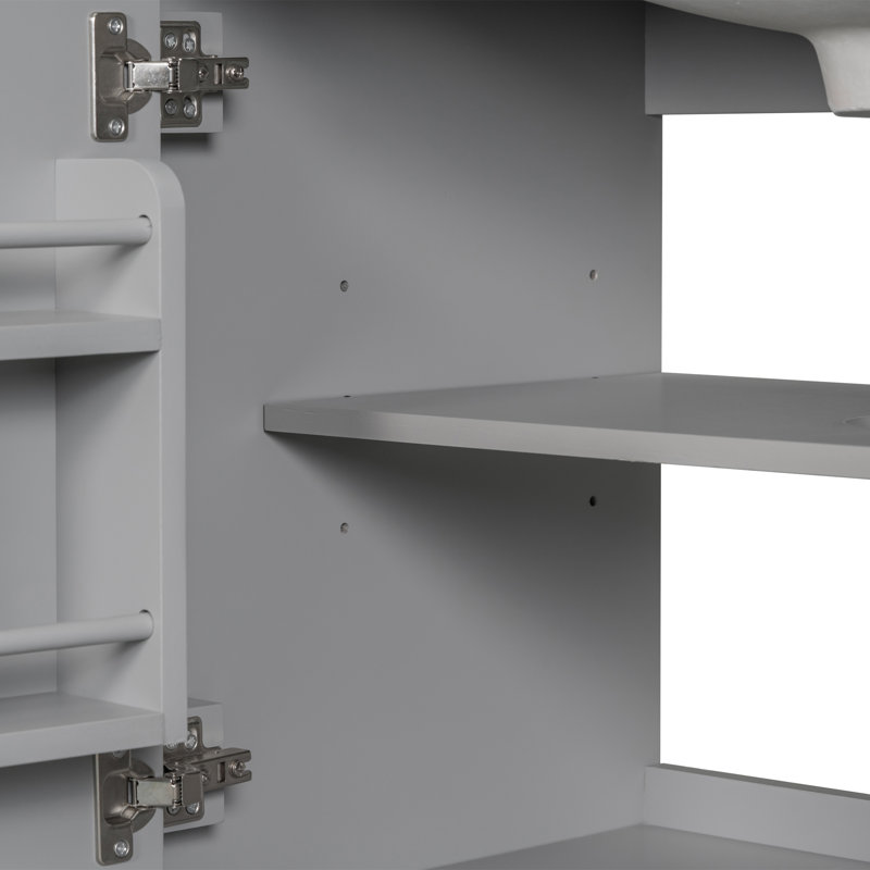 30" Single Bathroom Vanity, Gray