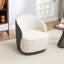 Fauteuil demi-tonneau pivotant en velours Stith-95119113