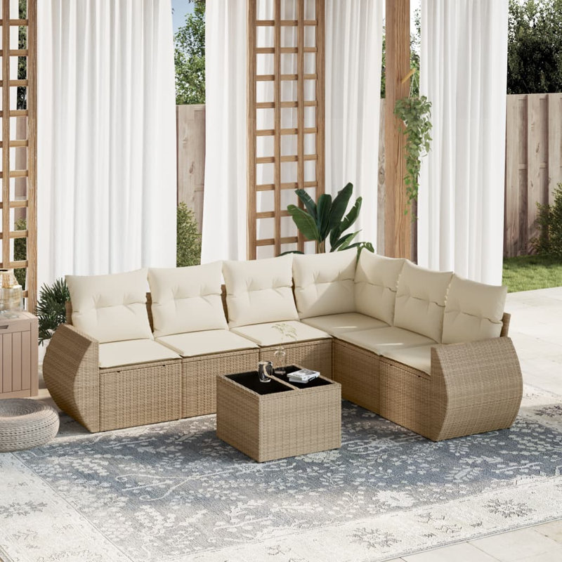 Ensemble de canapé de jardin Vidaxl beige
