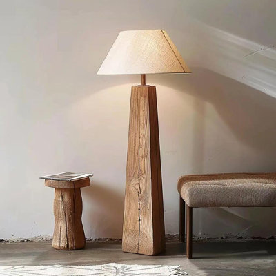 Lampe sur pied en bois de style zen