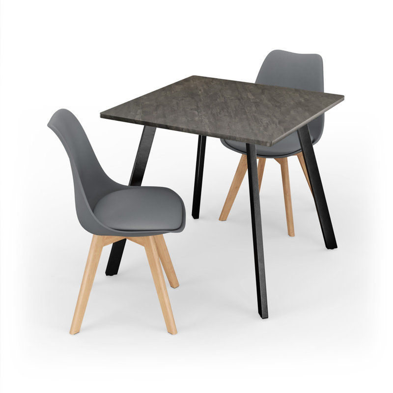 2 - Person Dining Set, Slate Grey / Ocean
