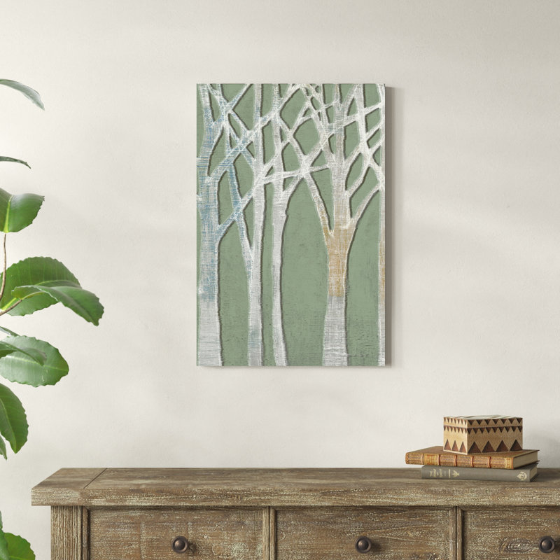 " Birchline Triptych I " Painting Print, 30" H x 20" W x 1.25" D