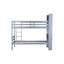 Lit simple superposé au-dessus en gris, bois d'hévéa, avec tablettes, garde-corps, structure de tête de lit détachable et décorative grise, garde-corps et convertible à 2 lits-1531008694