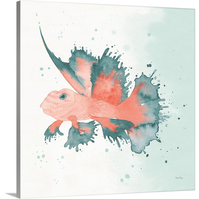 Splash VI par Elyse DeNeige - Peinture sur toile, Toile tendue, H 16 po x l 16 po x P 1 po
