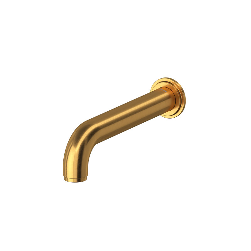 Arca Wall Mount Tub Spout, Brushed Gold