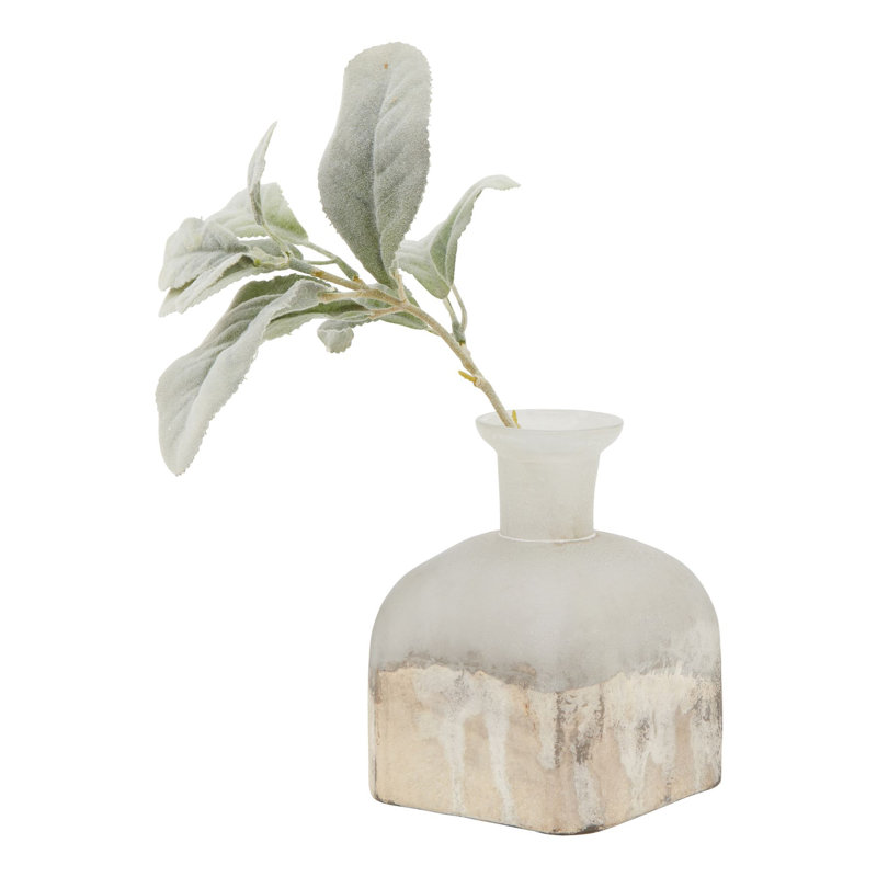 Catheline Handmade Glass Table Vase, 15cm H x 10cm W x 10cm D, Grey