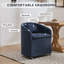 Chaises en chenille avec coussin de dossier et roues universelles en tissu-2075067961