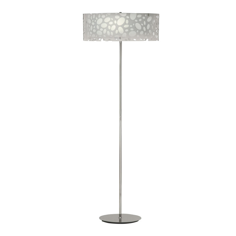 Tockington 165cm Traditional Floor Lamp, Gloss White