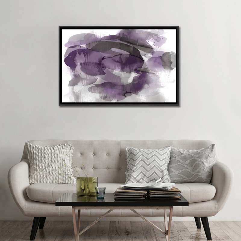 «Flow II» par Kristina Jett - reproduction d'art sur toile tendue, H 32 po x l 48 po x P 1,5 po, Noir patiné