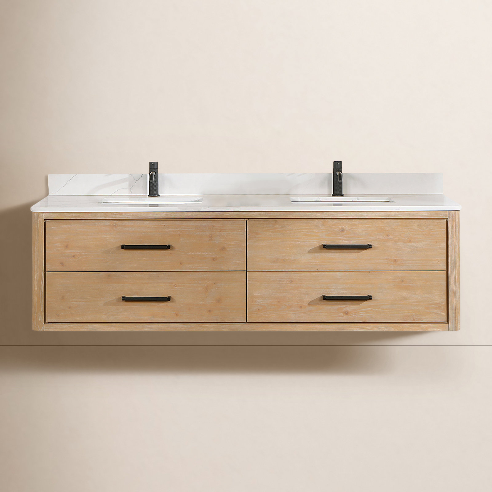 Cristo 72'' Double Bathroom Vanity, Fir Wood Brown