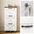 Mobile 3-Drawer Filing Cabinet, Farmhouse Style Lockable File Organizer, for A4 and Letter-Size Documents, for Home Office, Study