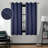 Modern Linen Inspired Classic Solid 100% Polyester Room Darkening Curtain Panel-447945576-472784739