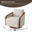Fauteuil demi-tonneau pivotant avec coussins décoratifs Farmhouse-52392214