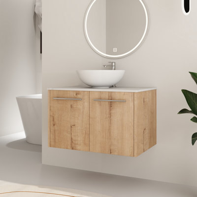 Single Bathroom Vanity Set with Ceramic Sink Top
