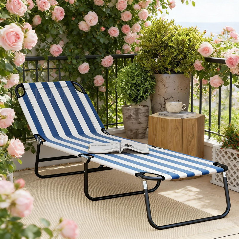 Chaise longue de camping, chaise de bronzage pliante moderne, chaise longue d'extérieur