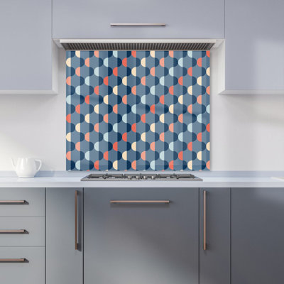 Bevelled Glass Tile in Blue