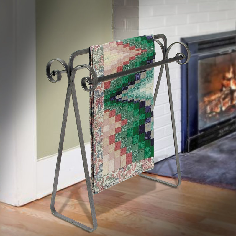 Handcrafted Scroll Quilt Rack