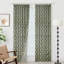 Fabdivine Thick Linen Two-Side Panel Curtain 27x36 Inches with Floral Block Print, Farmhouse Gray Pleated Pinch Drape for Living Room, Kitchen, Office, or Patio Blackout for Room Darkening, Chahat-1583004512