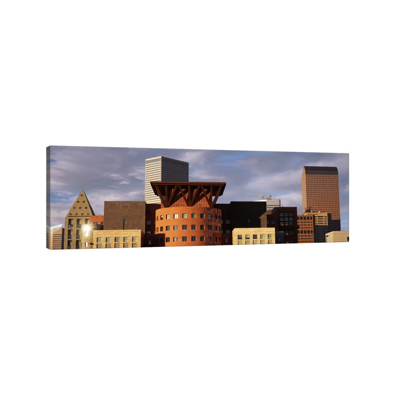 Skyscrapers In The City, Denver, Colorado, USA - Wrapped Canvas Panoramic Print, 121.92 cm H x 40.64 cm W x 1.91 cm D