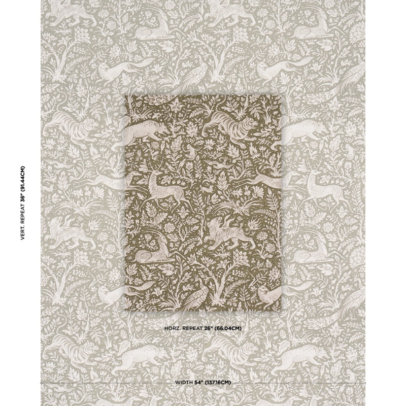Khan's Park Fabric, Khaki Olive
