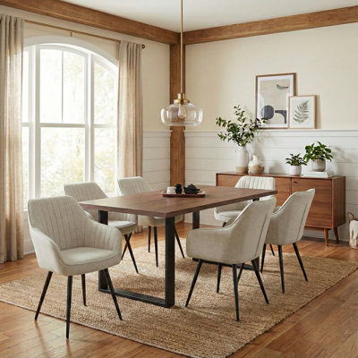 Covello 31.5'' W 6-Person Rectangular Dining Set